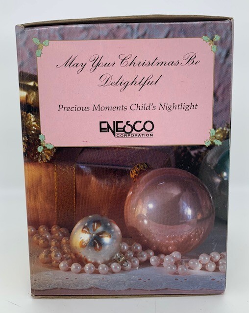 Precious Moments Table Night Light MAY YOUR CHRISTMAS BE DELIGHTFUL VTG 1991