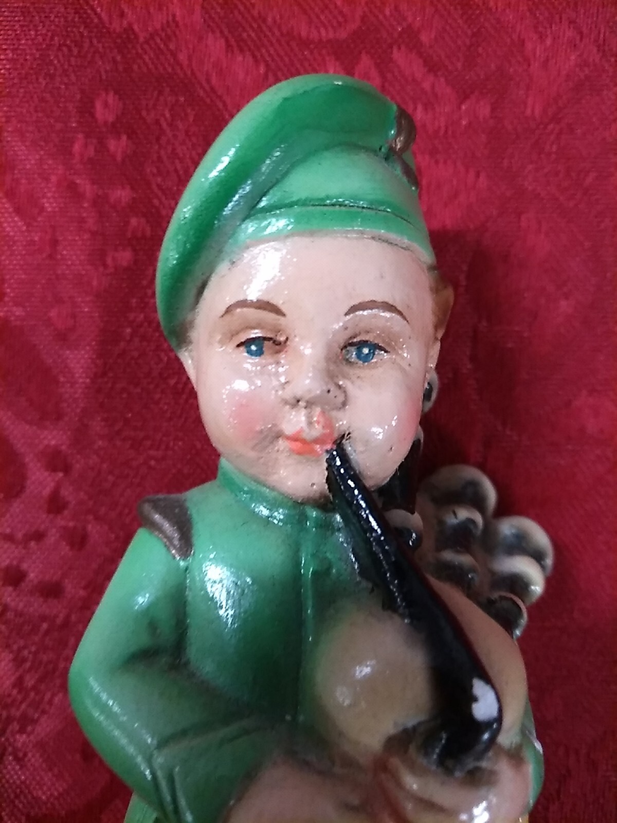 Irish Step Dancer & Boy Playing Bagpipes Vintage IAF Pair Republic of Ireland