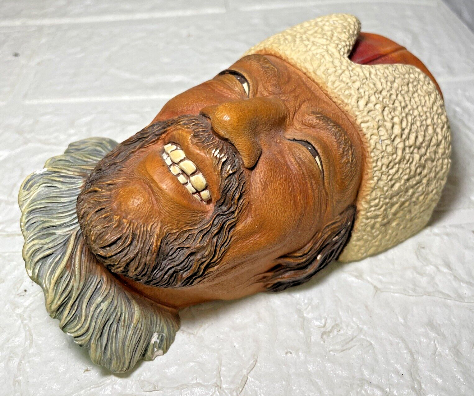 Vintage Chalk ware Head Himalayan 1966 – Made in Italy – Excellent Condition