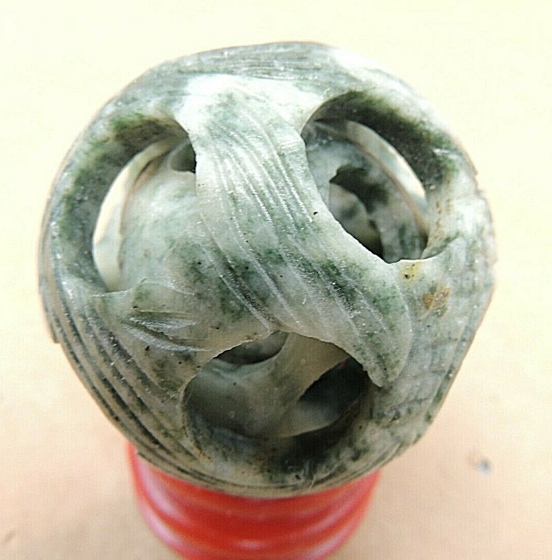 HANDCARVED 3 IN 1 MARBLE SPHERE
