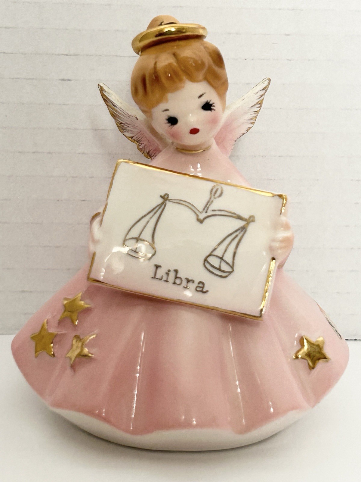 Vintage Josef Originals LIBRA Horoscope Angels Series Excellent Rare Pink Dress