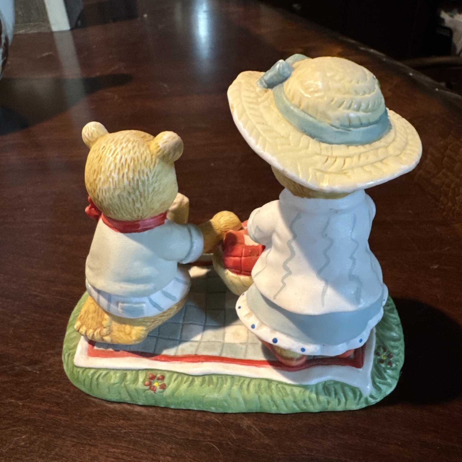 June Picnic Calender Bears BC Bronson Figurine Porcelain Bisque