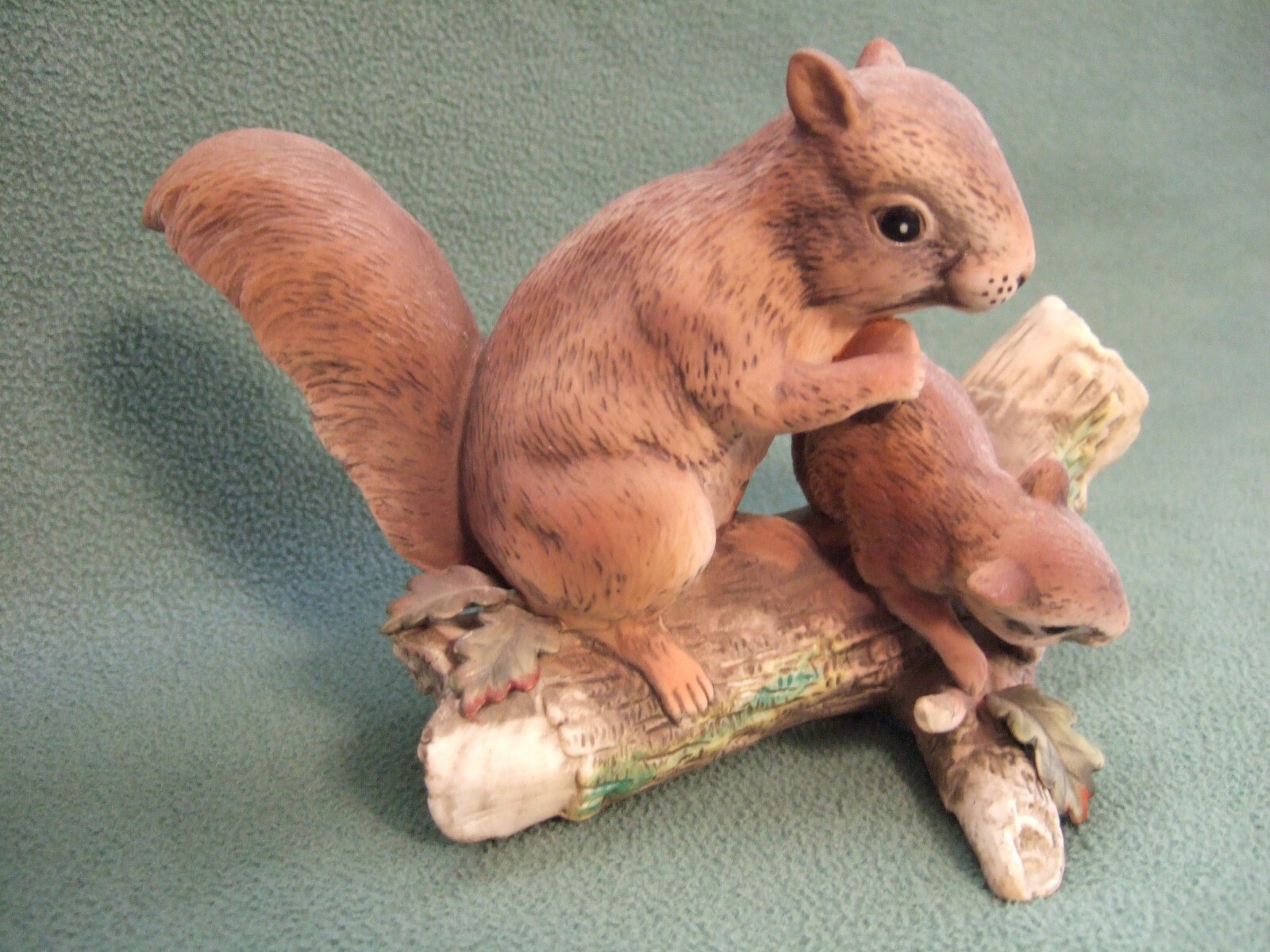 Homco Masterpiece Collection Porcelain Mother and Baby Squirrel Figurine