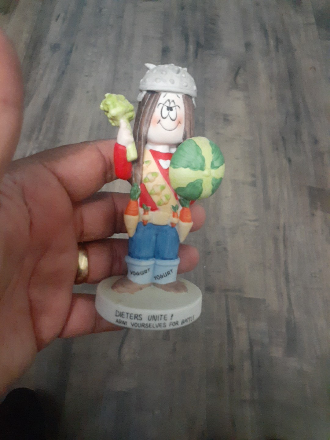 Cathy Ceramic Figurine Hand Painted Matte Finish People Novelty 1982 Collectible