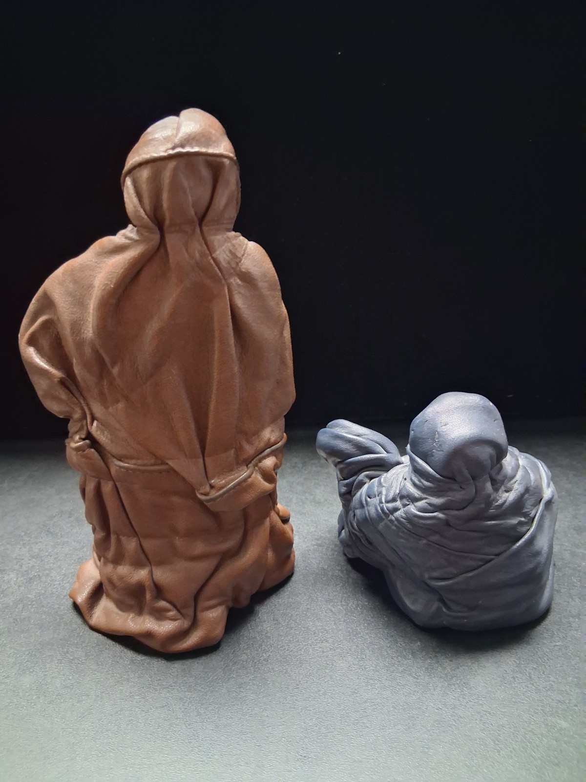 2 Molded Leather Art Figurines From Middle East