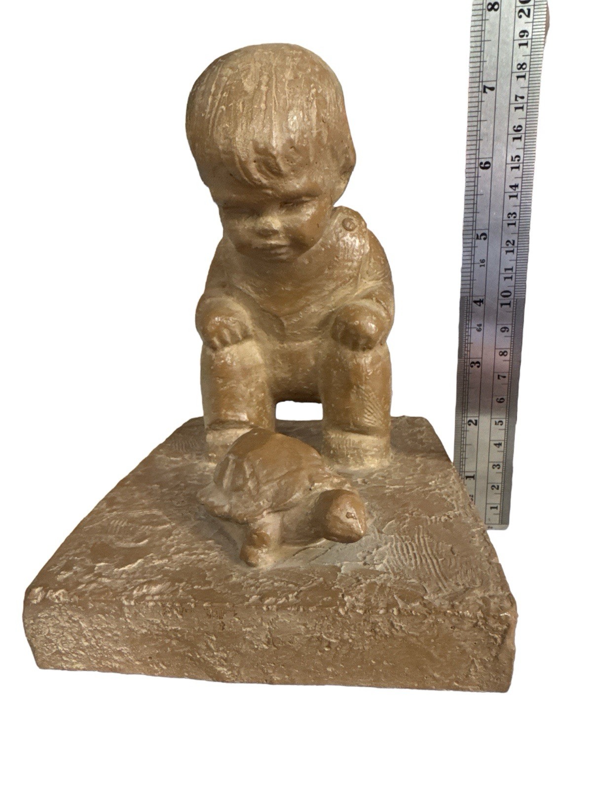 Haeger “Boy with Turtle” Figurine by M.Strudel