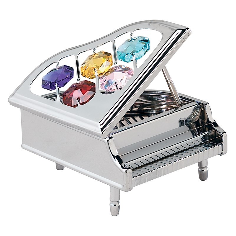 Chrome Plated Piano Free Standing w/Swarovski Element Crystal Brand new