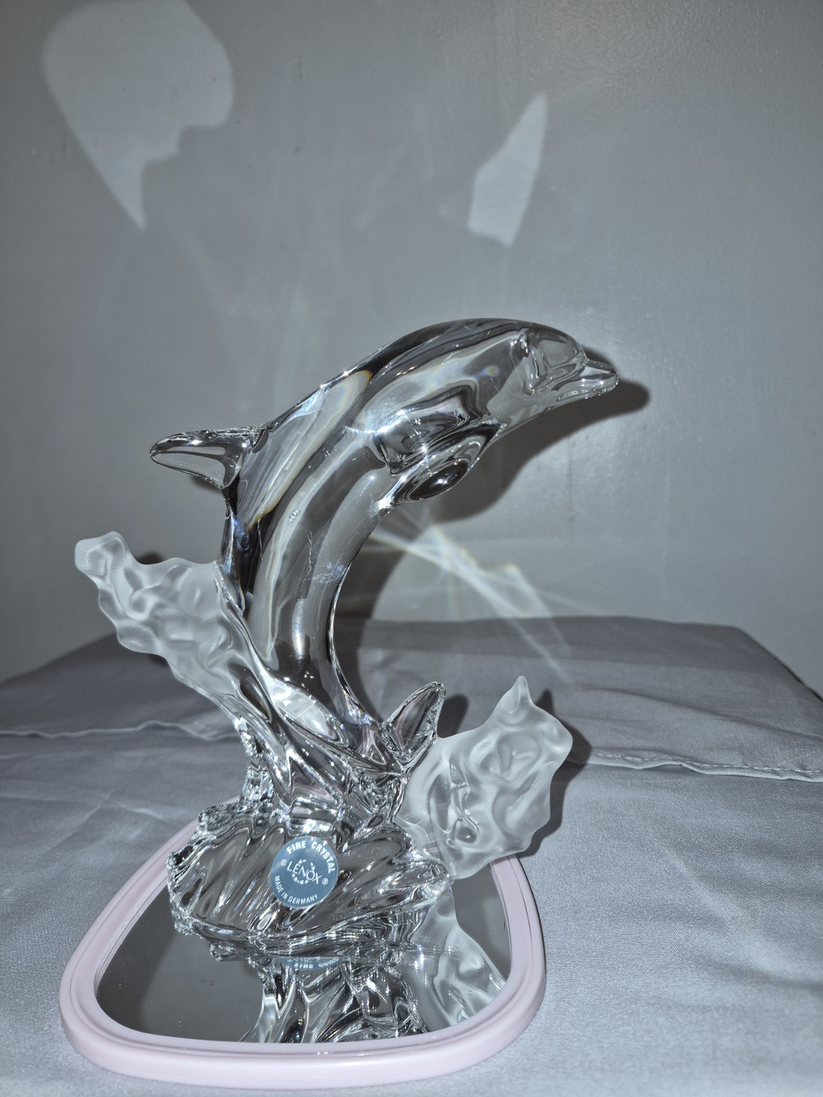 Lennox Fine Crystal Made In Germany Dolphin Breeching Wave