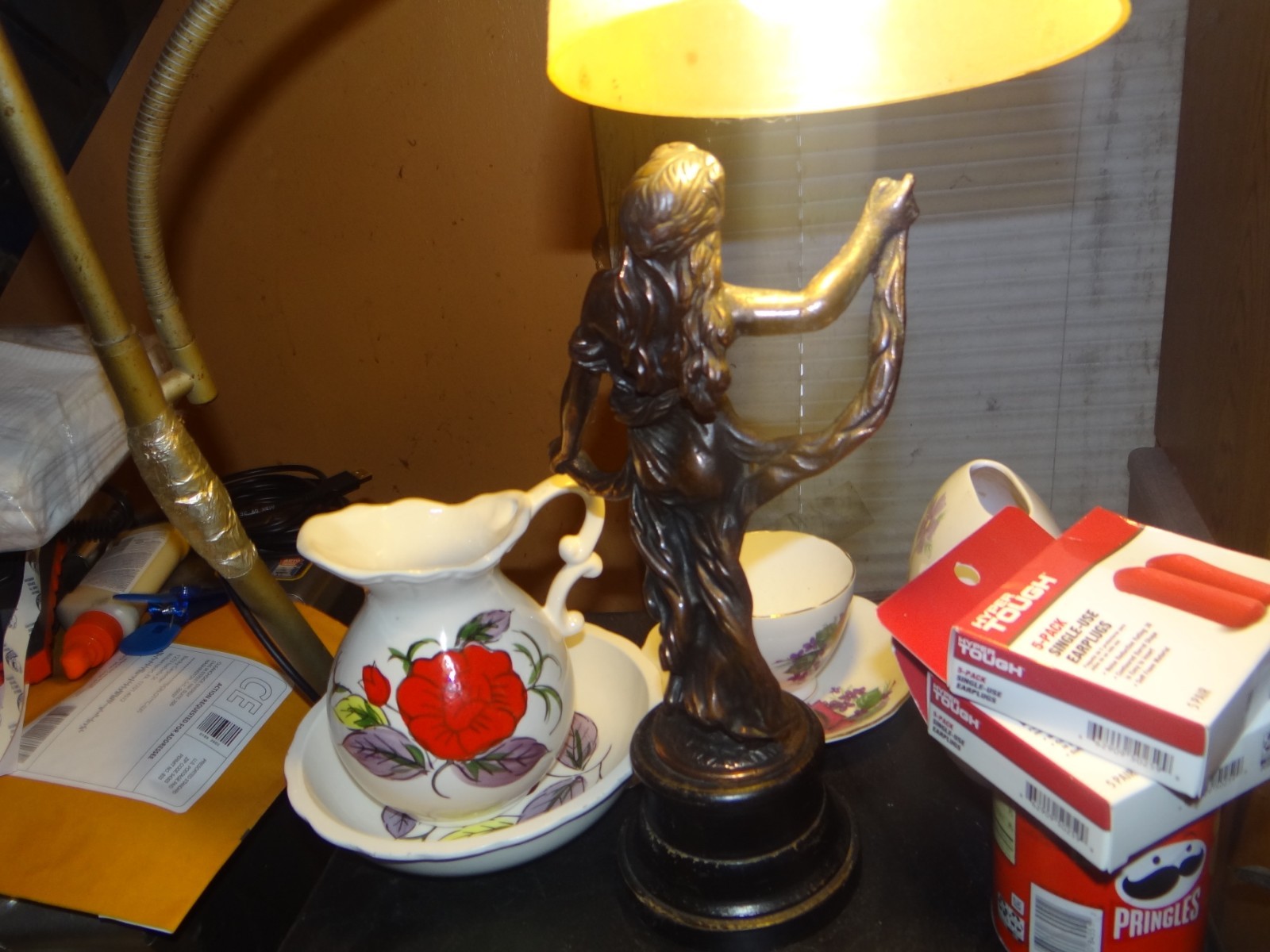 1 french Bronze Statue 1890’s Rare French Art Nouveau caiete only 12″ tall