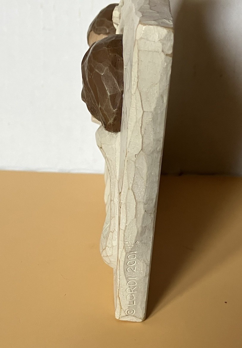 Willow Tree Wall Plaque Sculpture “Friendship” Lordi 4 X 4.75 Inches 2001