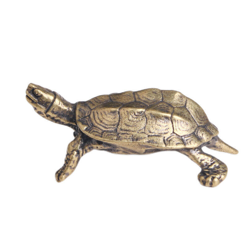 Vintage Brass Turtle Figurine Statue Home Ornaments Animal Figurines Gift