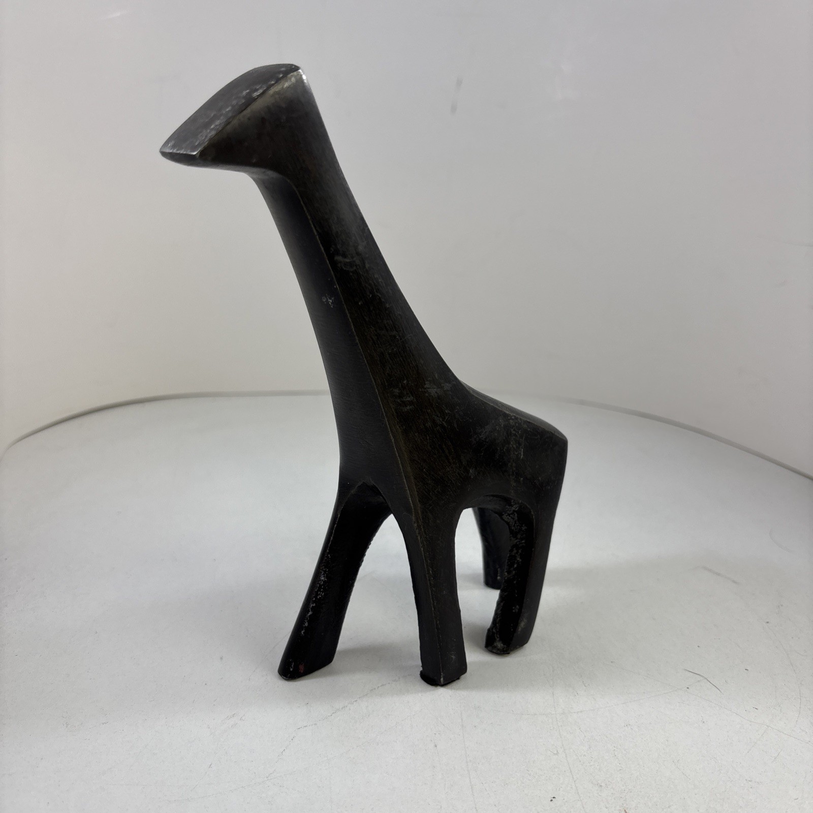 Vtg MCM Style Giraffe Metal Figure Contemporary Brutalist 7″ x 4”