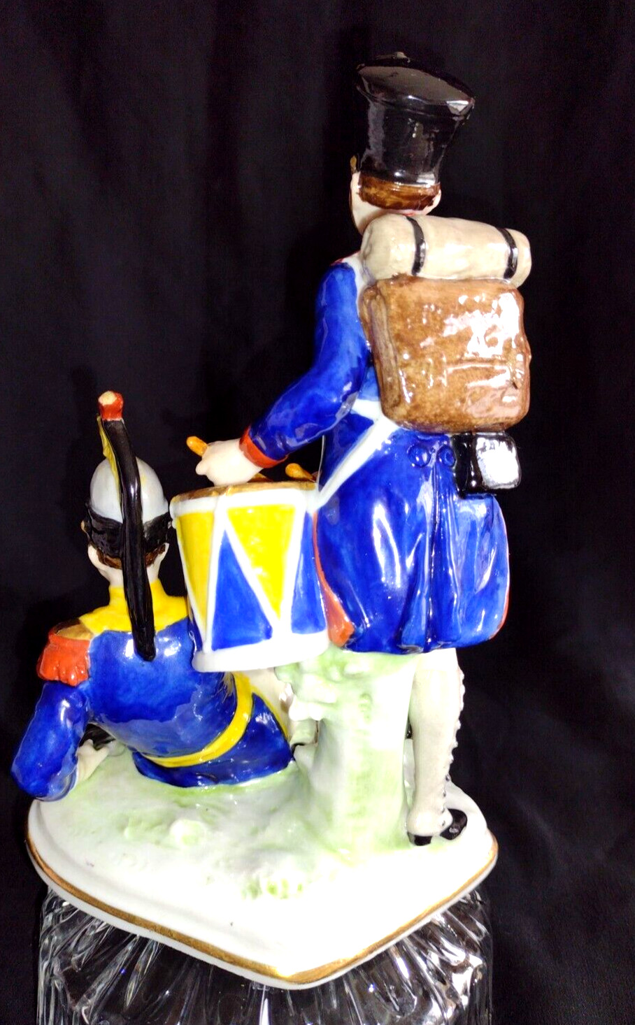 Antique Volkstedt E&A Muller Thuringia Hand Painted Figurine 2 French Soldiers