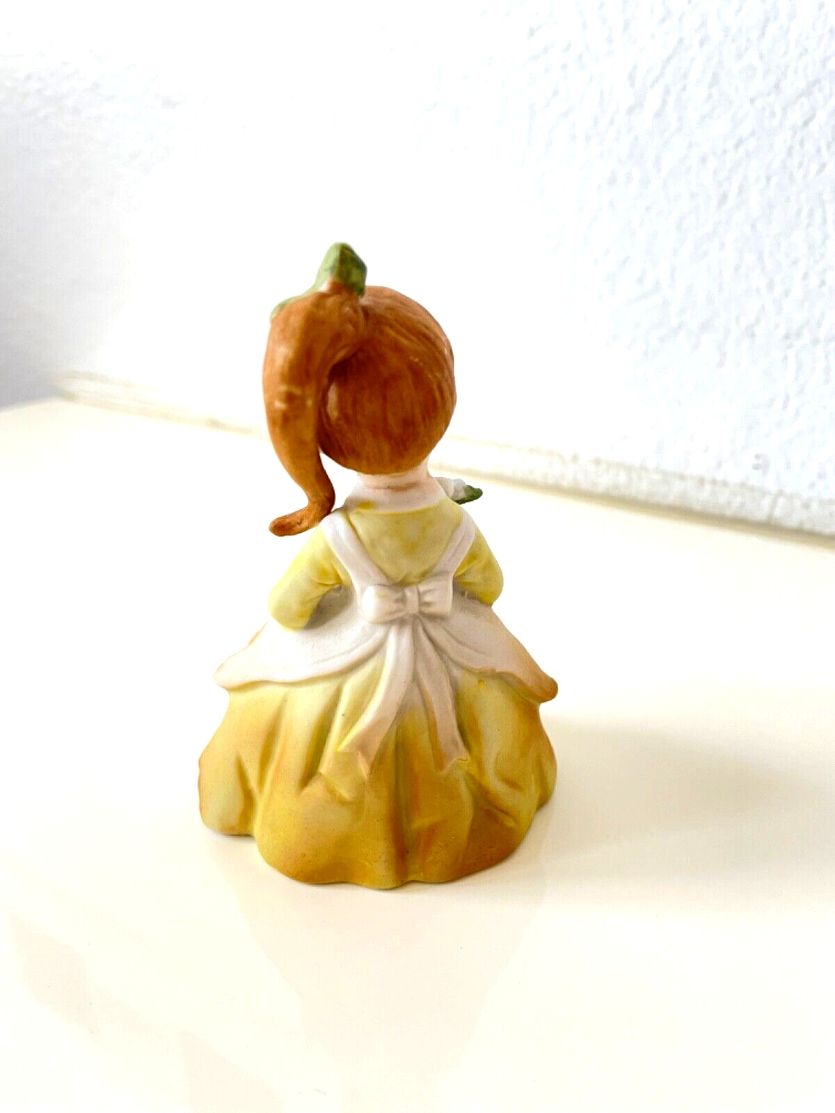 Bisque Girl Figurine Holding Flower Vintage Mid-Century Taiwan