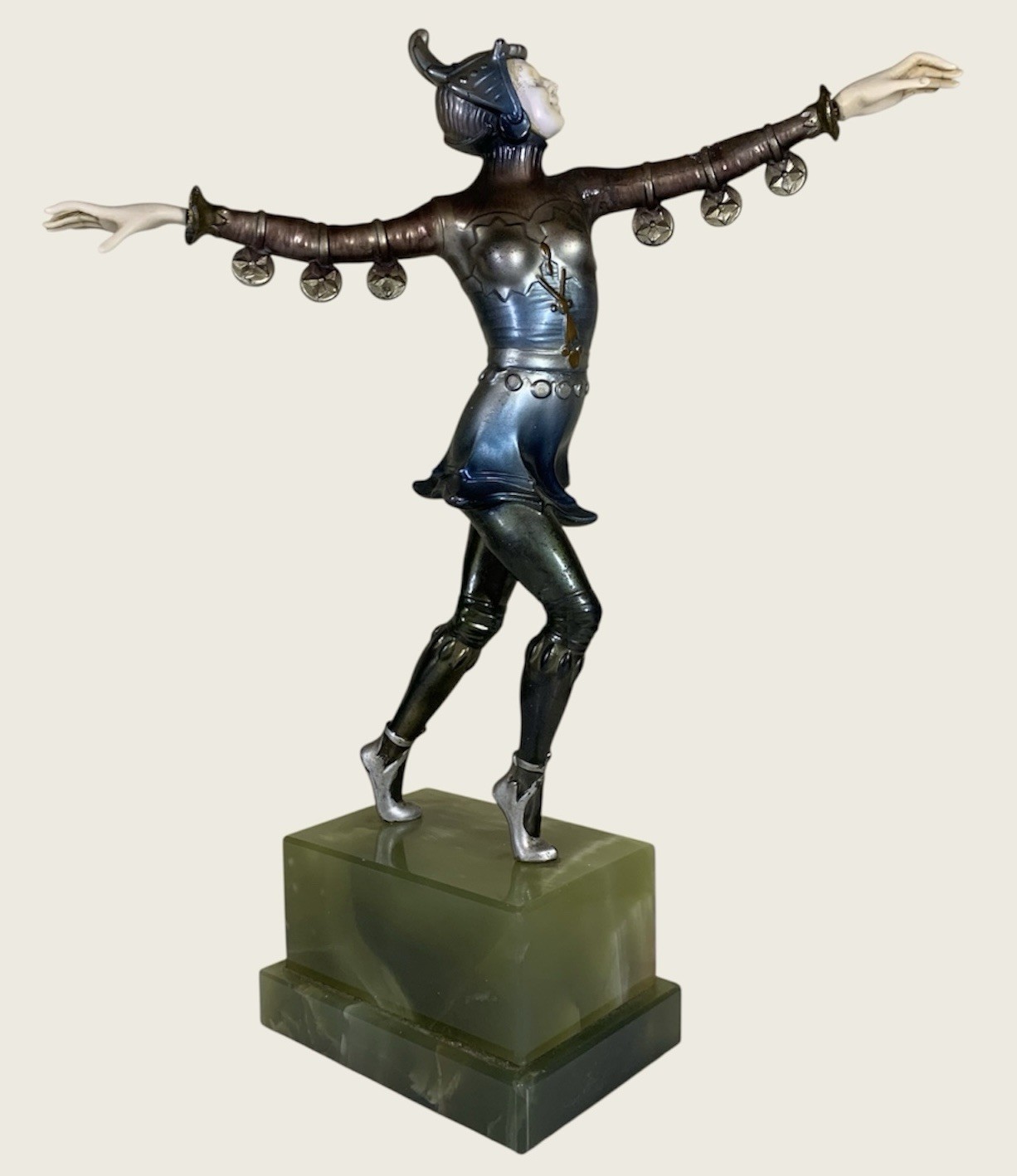 Art Deco Gerdago like Cold Painted Lady Sculpture c 1920