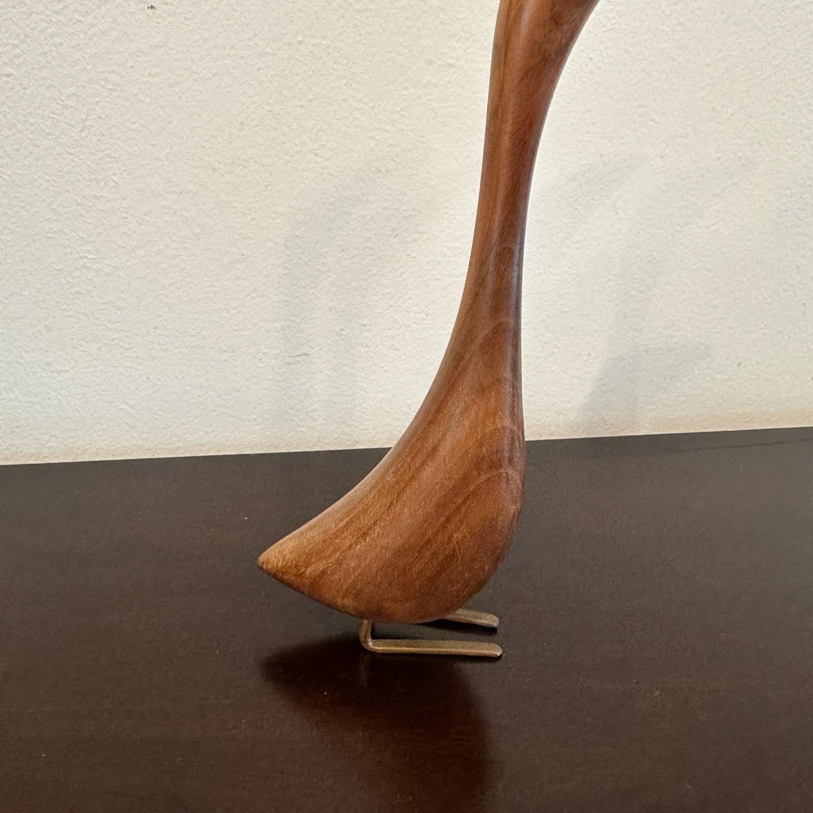 VTG Danish Modern 8″ Carved Wood BIRD Art Sculpture MCM