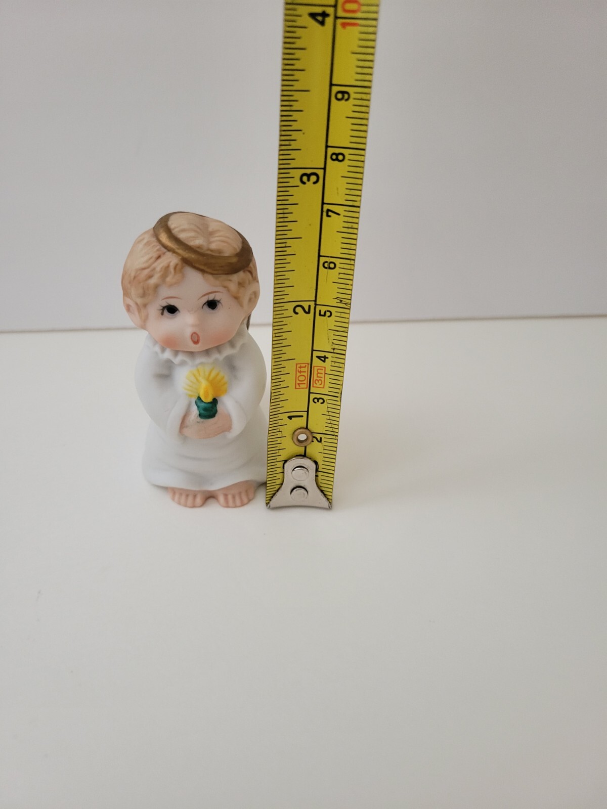 Vtg Russ Berrie Christmas Mini Angel Choral Ceramic Candle Holder Taper Holiday
