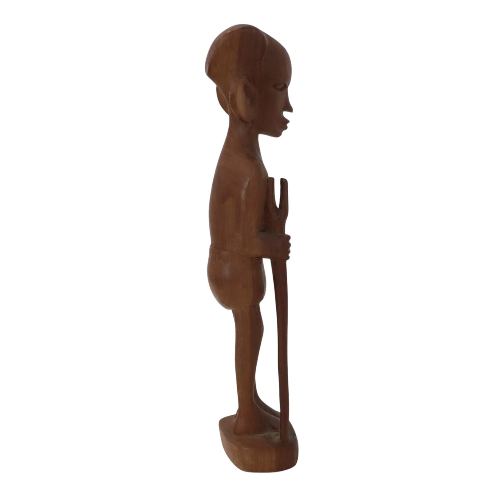 Vintage Hand Carved Wooden East African Village Elder Ethnic Statue Figure 8.25″