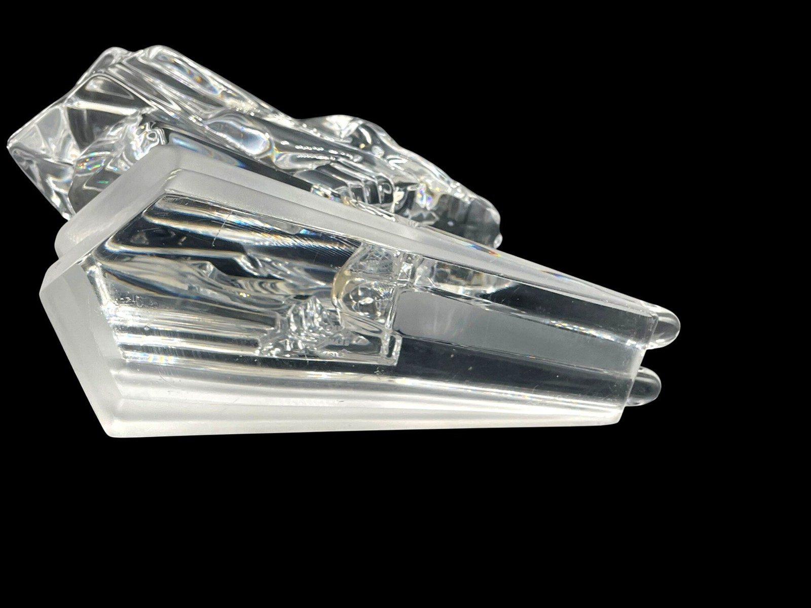 Cristal De Sèvres Art Deco Skier Sculpture 7″ Tall Model 109703 Rare Crystal