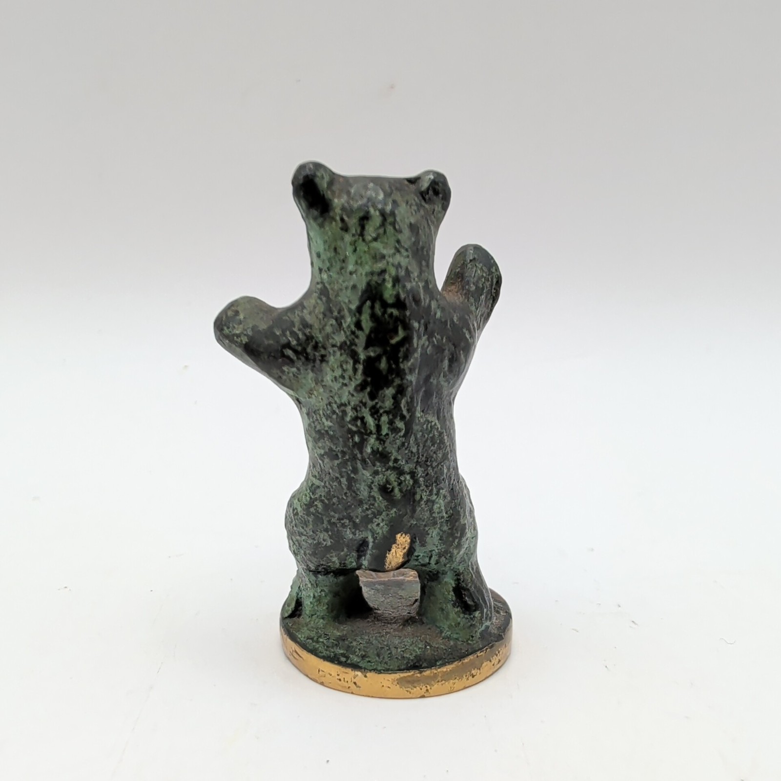 Vintage Walter Bosse Style Berlin Bear Brass Figurine Patina Souvenir