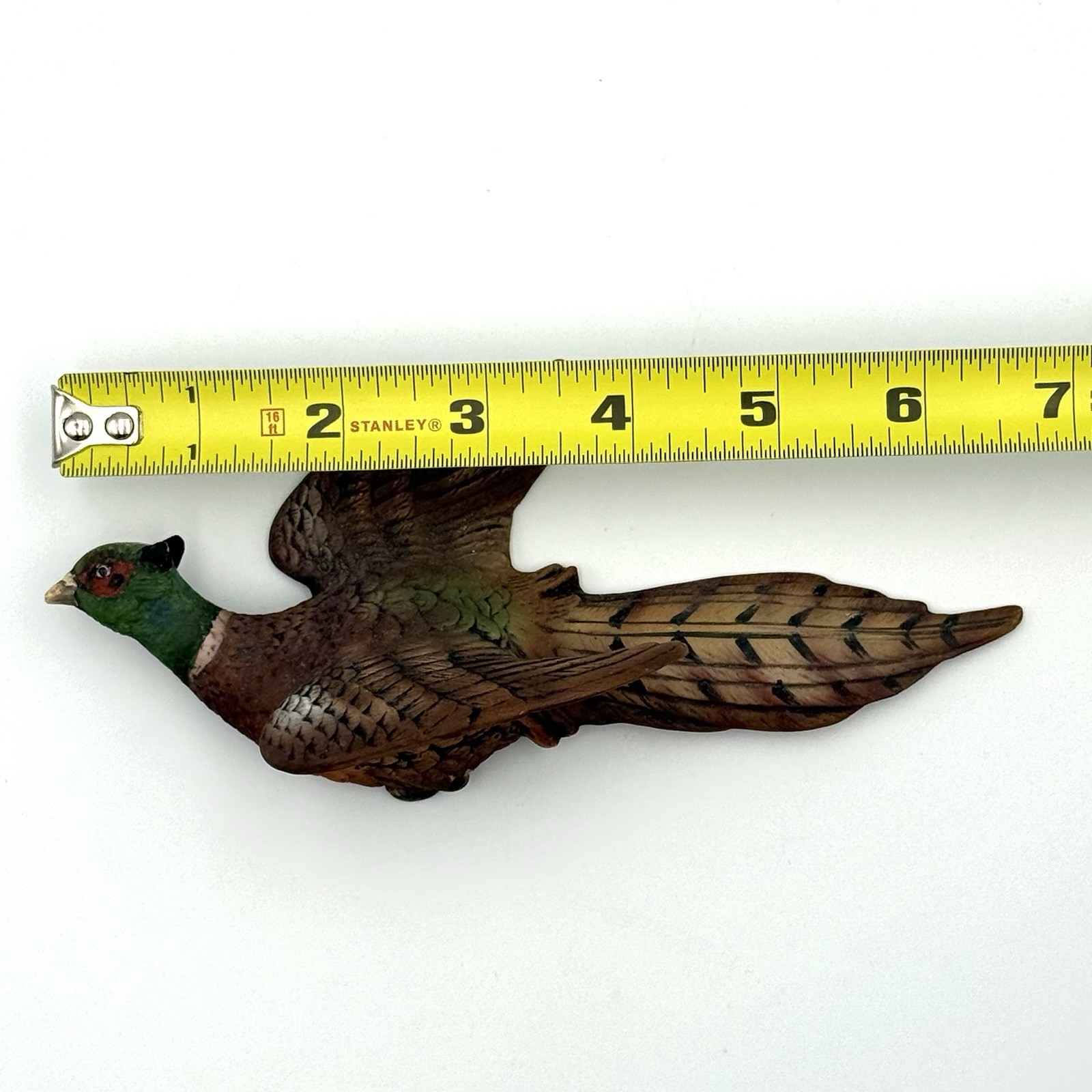 Vintage Lefton Japan Flying Pheasant Wall Plaques Hand Painted Set of 3