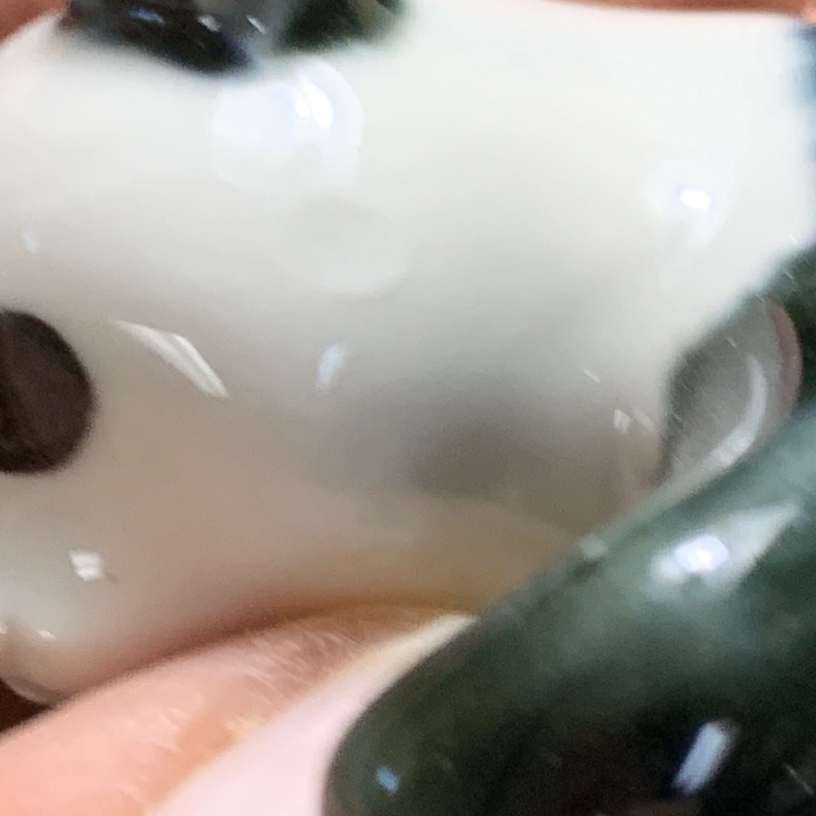 Vintage set of 3 PANDA BEARS ceramic figurines Marked China Numbers Wildlife