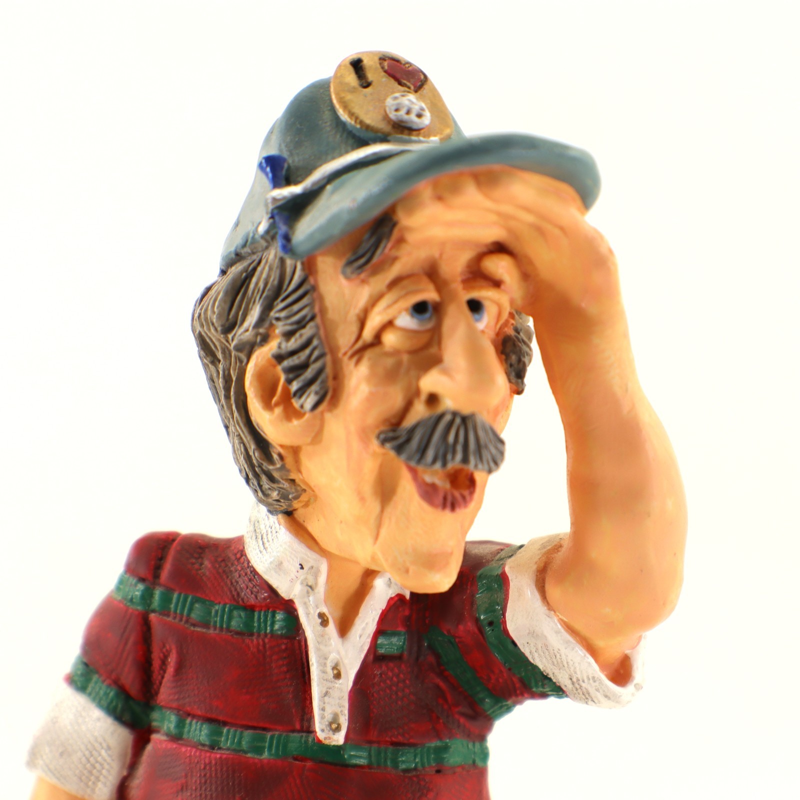 Russ & Berrie Doug Harris EYE ON THE BALL #13183 Golfer Figurine Humorous Vtg