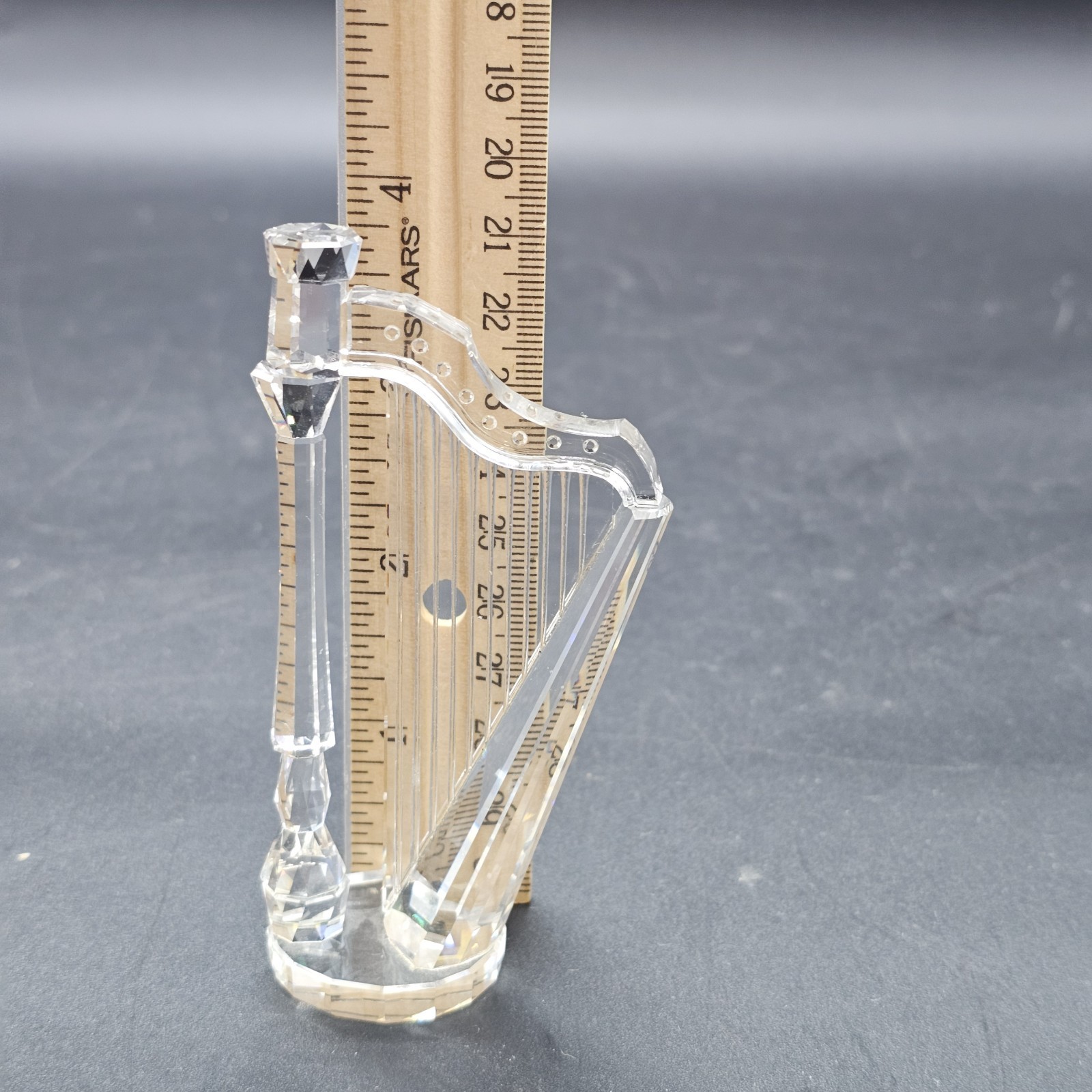 Swarovski Crystal Harp Figurine 169245 Musical Instrument Retired Unboxed 4″