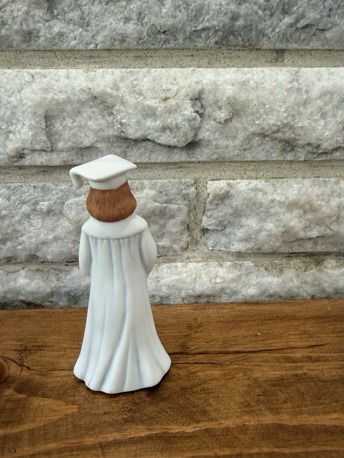 Vintage 1991 Geo. Z. Lefton Graduating Girl Figurine Porcelain Bisque 5 inches