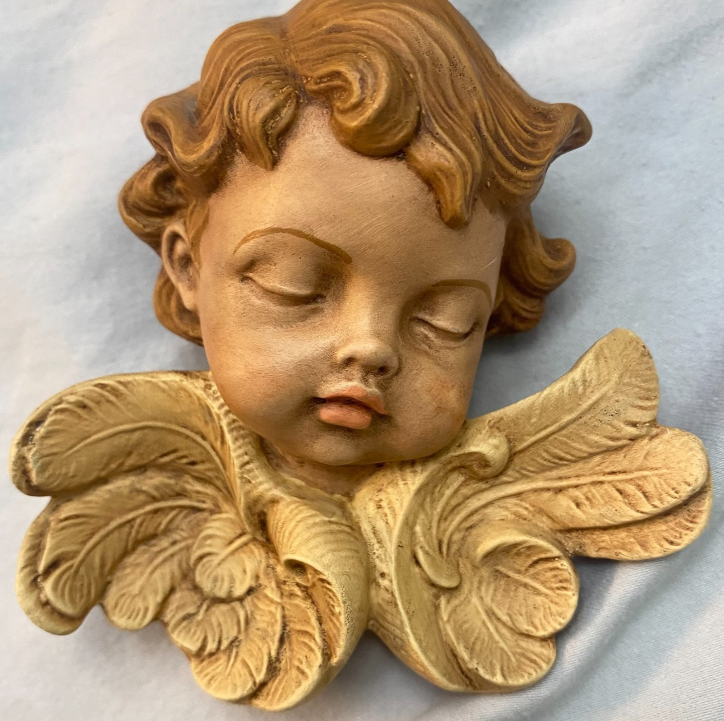 VTG 1987 Scioto Ceramic Angel/Cherub/Putti Instruments Wall Decor Set Of 6