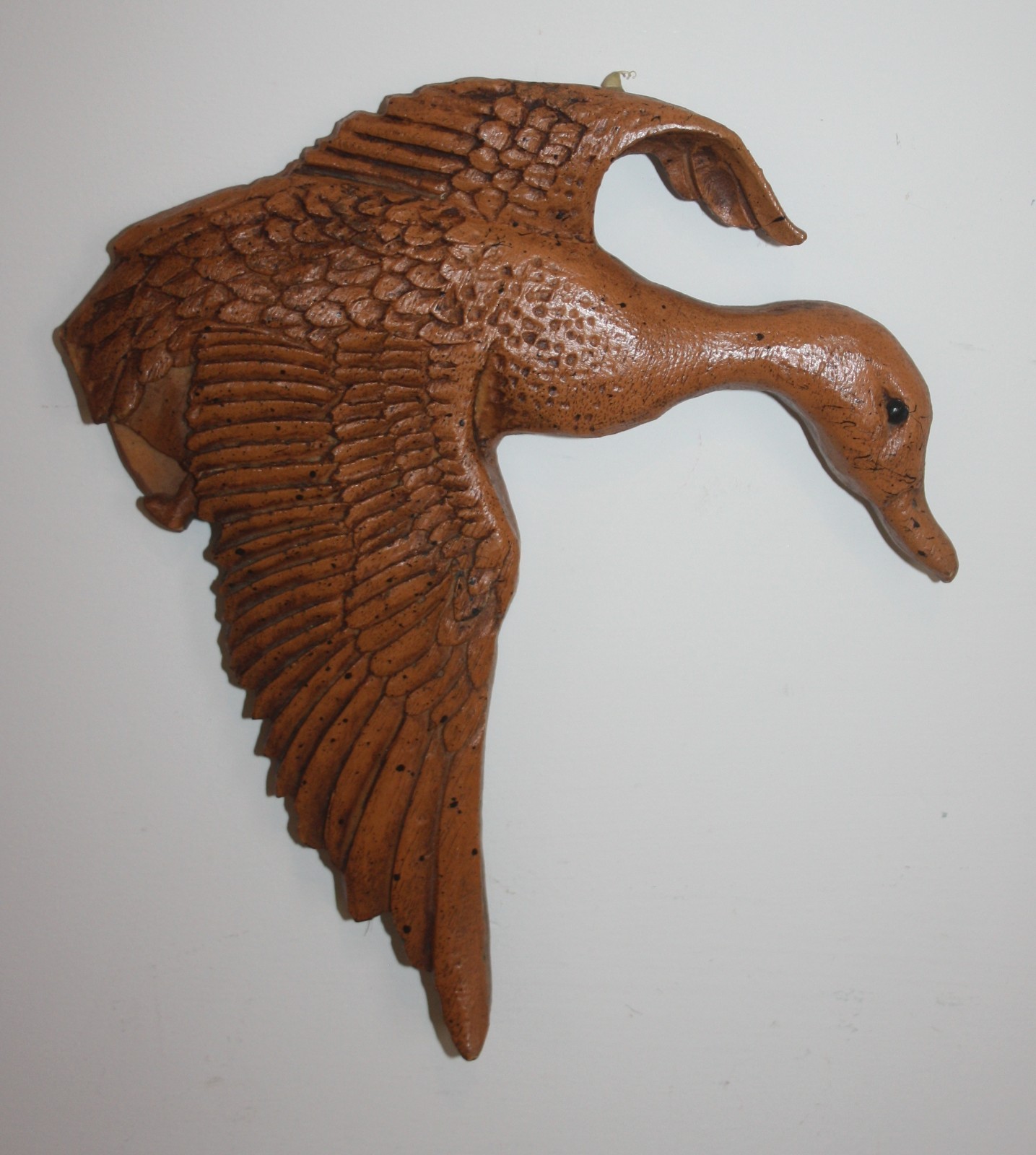 Vintage Syroco Flying Goose Wall Plaque 8X8.5