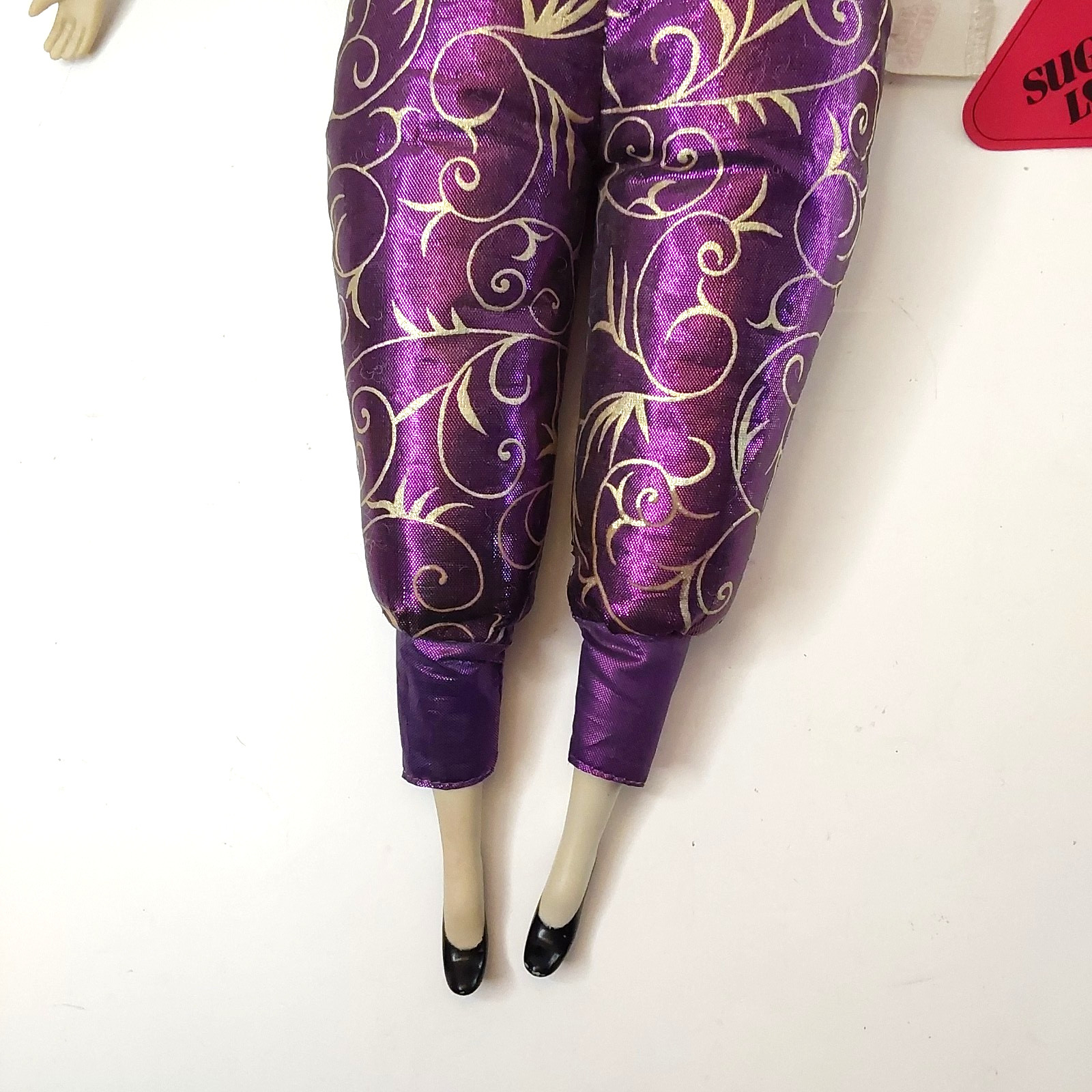Sugar Loaf Harlequin Jester Purple&Silver&Gold, Flower Face, 17″ Tall
