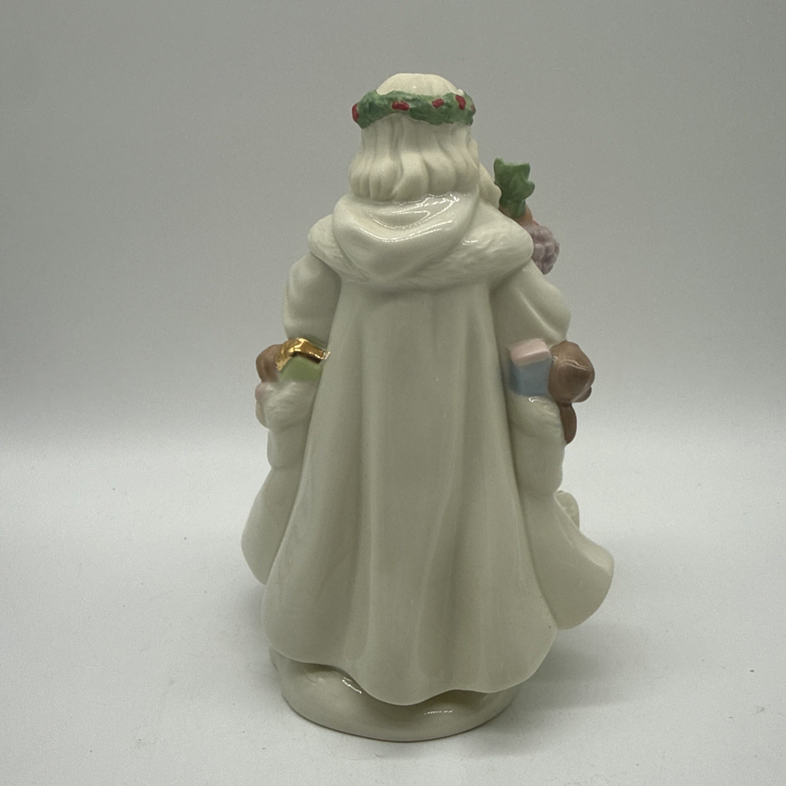 Lenox Classic Father Christmas Porcelain Figurine Santa with Staff & Fruit