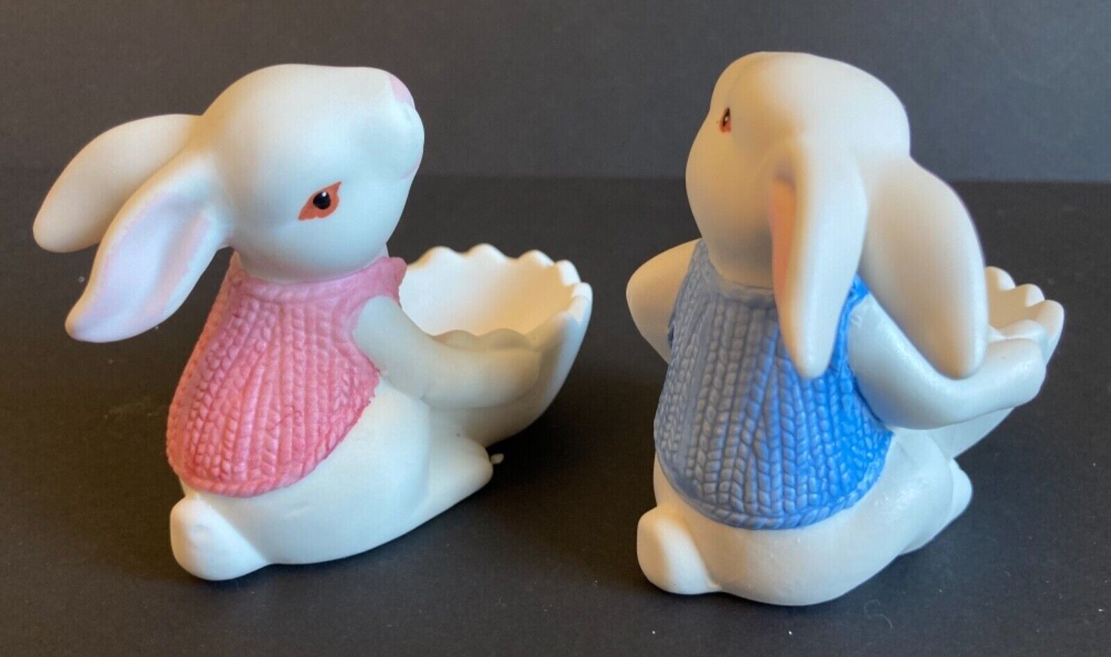 Lenox Home Collection Bunny Rabbit Easter Spring Egg Cups Set of Two 3.25 Inches