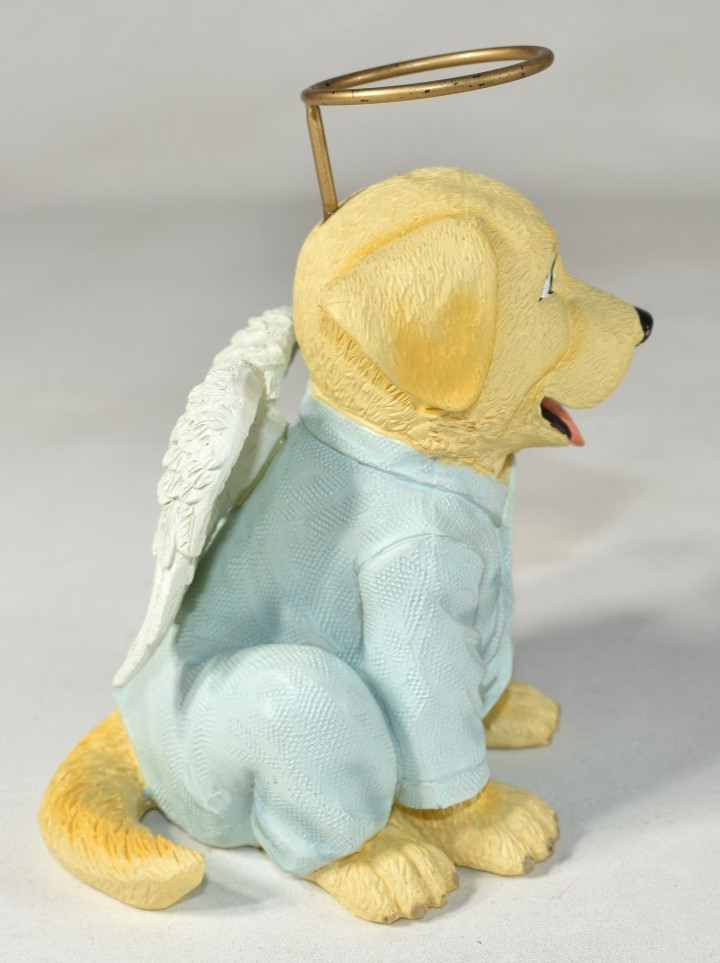 Hawthorne Village Happy Howl-idays Puppy Pageant Golden Angel Dog Nativity