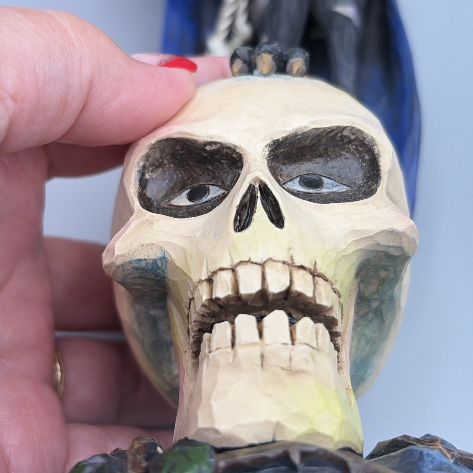 Jim Shore 2009 Heartwood Creek DEMON DARK Demon On Skull Figurine 4014442KBC