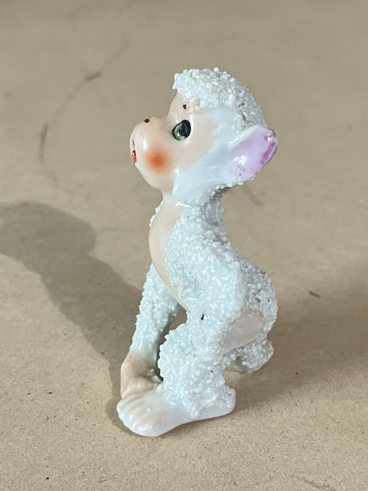 Vtg 8cm Sugar Textured Porcelain Monkey Figurine