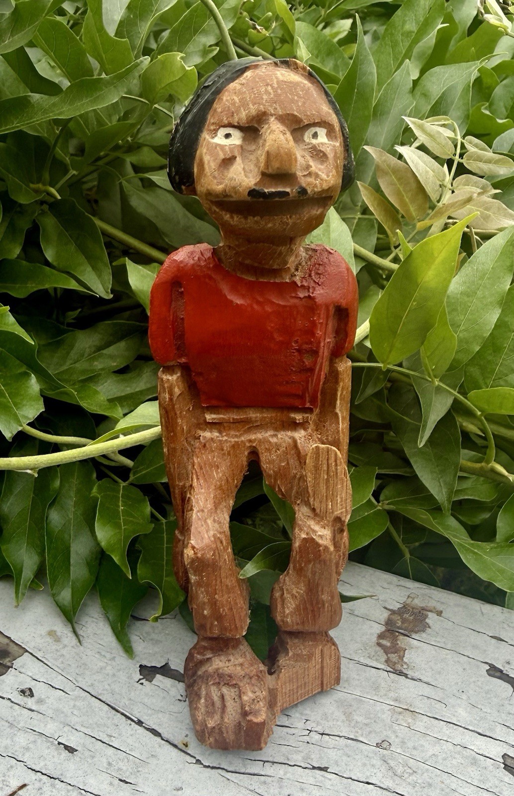 1970s Ozark/Style Hand Carved Wood Caricatures Trio Harold ENLOW- Style 5.75″