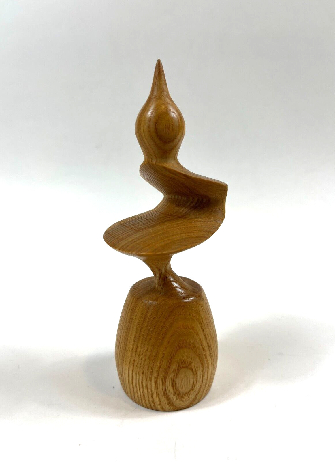 Vintage Signed J. Neuswanger Handmade Yew Wood Sculpture Contemporary Art