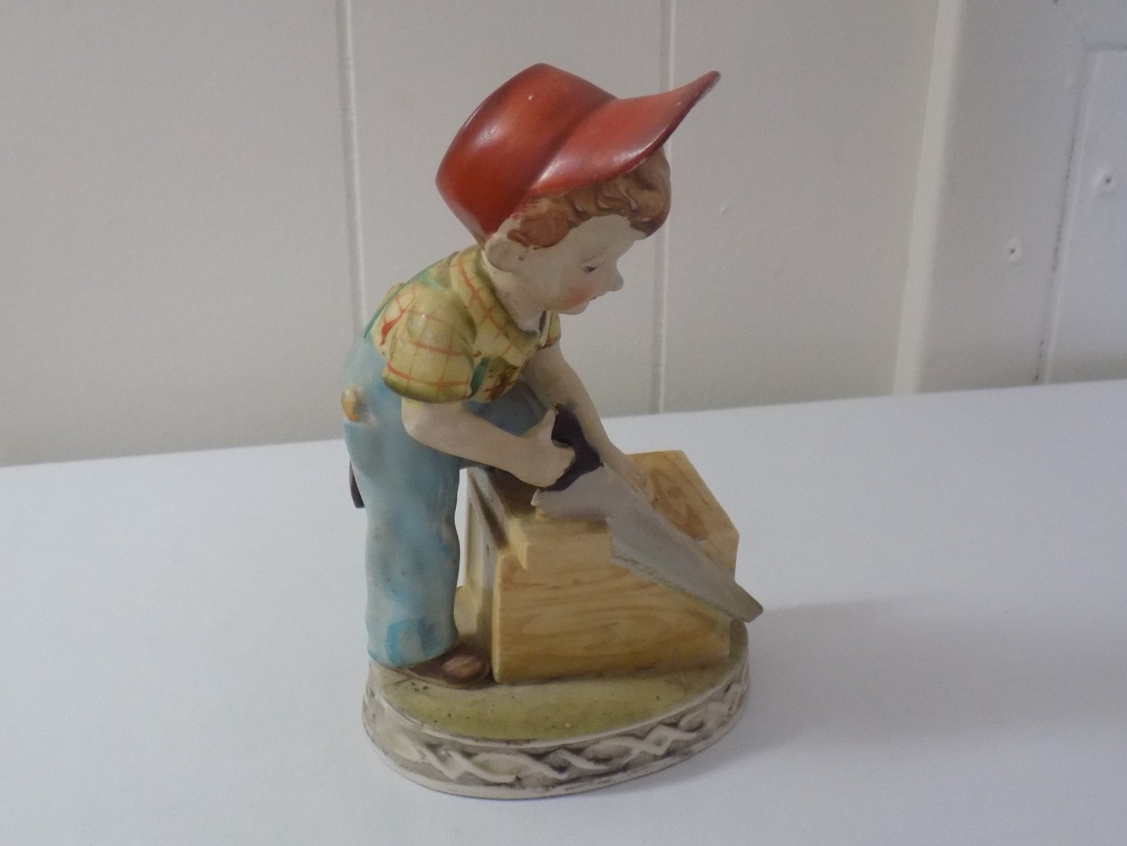 VTG 1950s UCAGO/United China & Glass Co. Little Boy Carpenter Ceamic Figurine