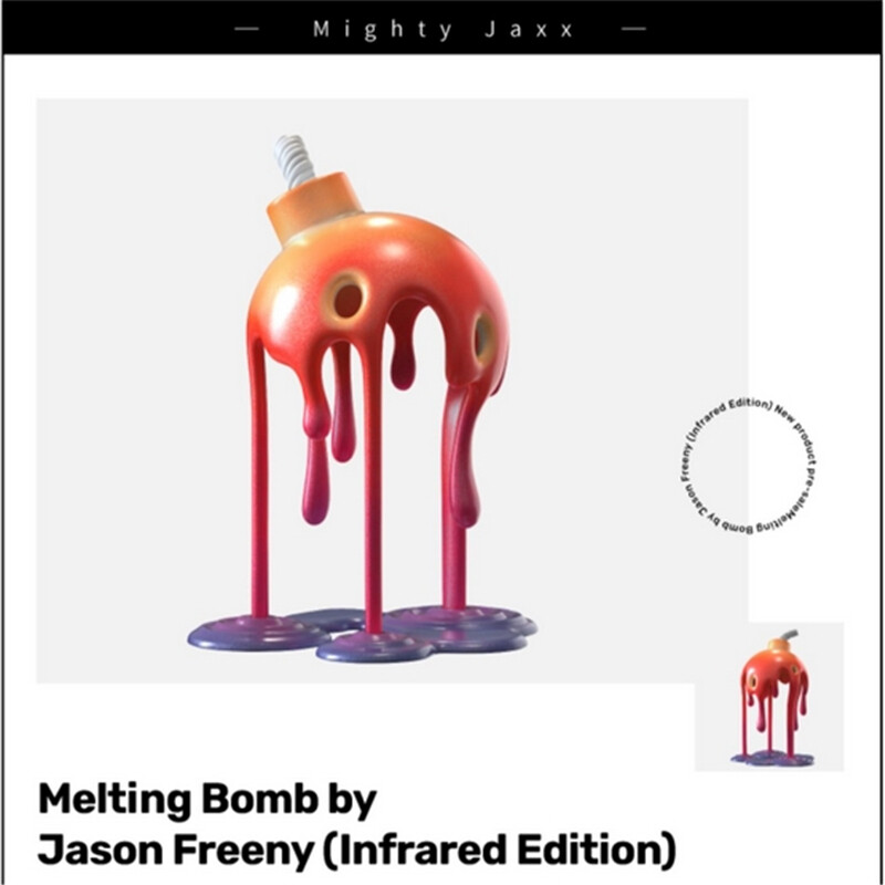 Mighty Jaxx Melting Bomb Infrared Edition Collectibles Art Toy Figure In Stock