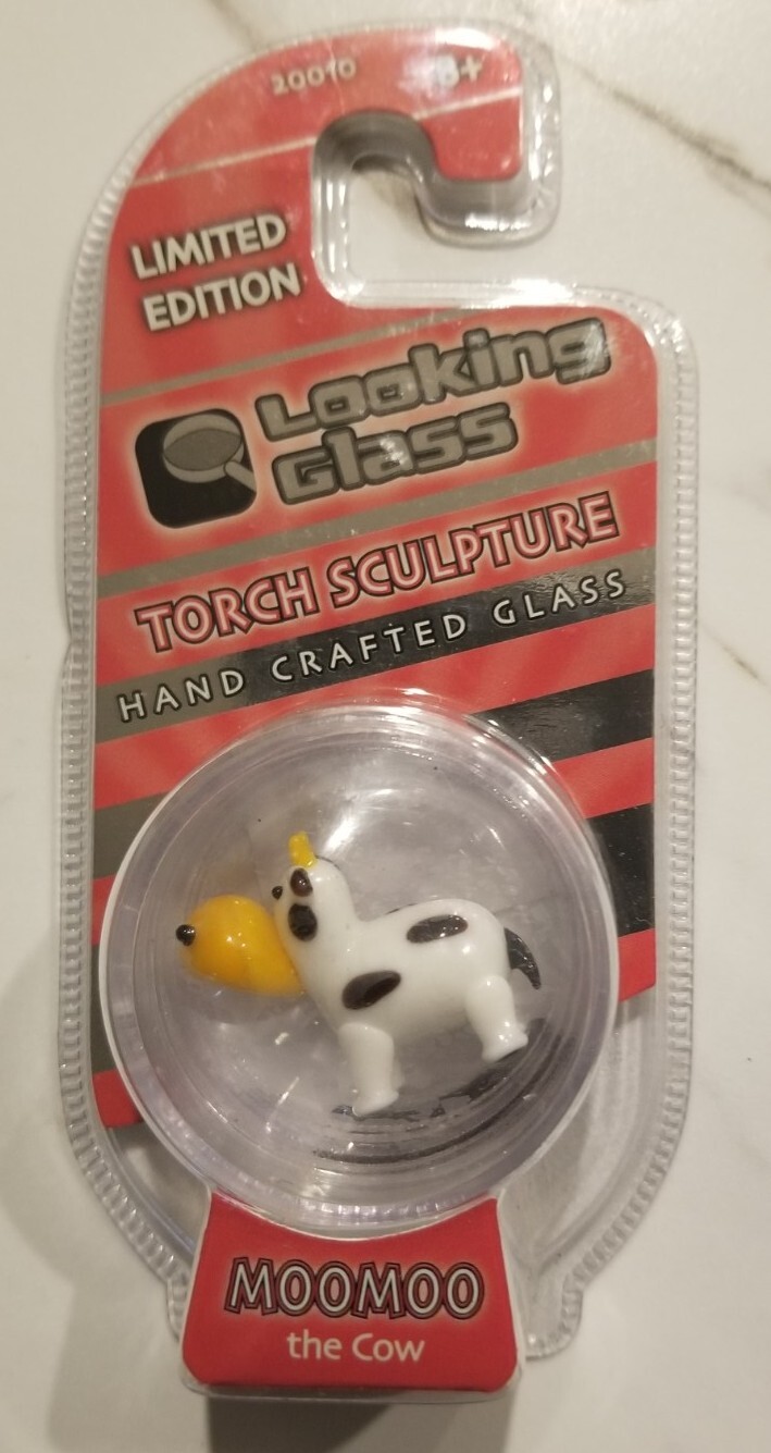 LOOKING GLASS TORCH SCULPURE MOOMOO THE COW 12913 (LIMITED EDITION) NEW