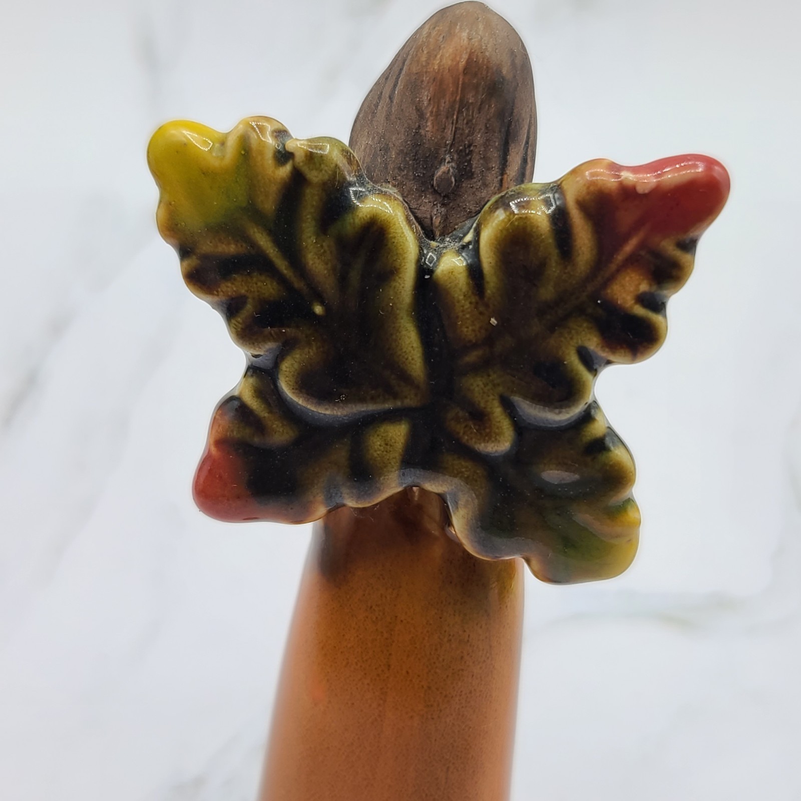 Ceramic Angel Figurines Set Of 2 Autumn Sunflowers Pumpkins Fall Decor