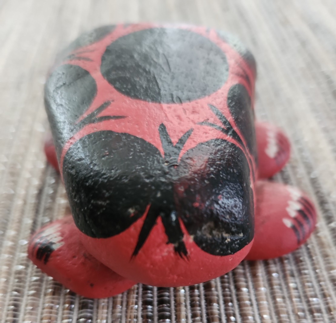 Vintage 1970’s Hand-Painted Quirky Pet Rock – RED TURTLE – Stoney Maloney