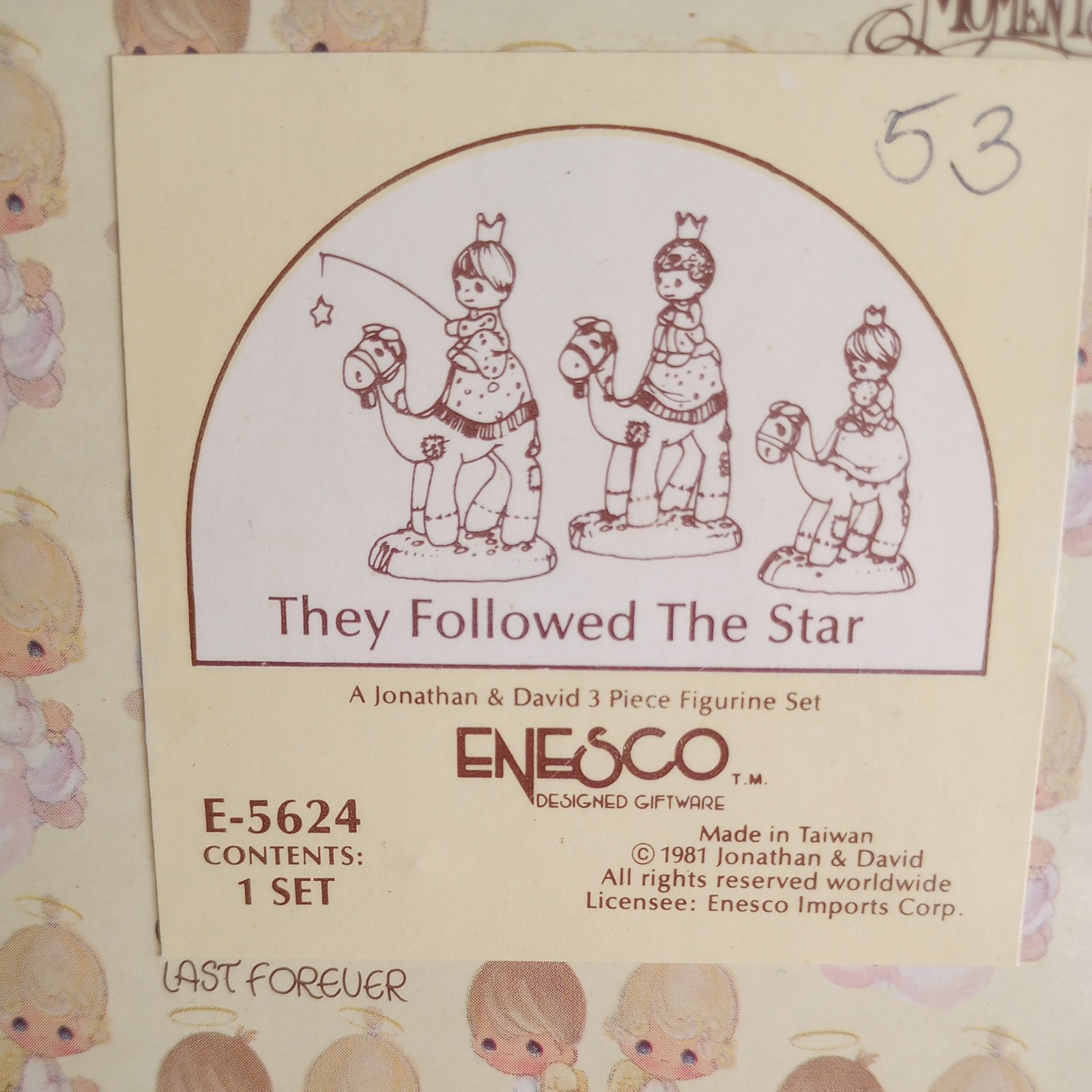 Enesco Precious Moments THEY FOLLOWED THE STAR E-5624 NATIVITY Wisemen on Camels
