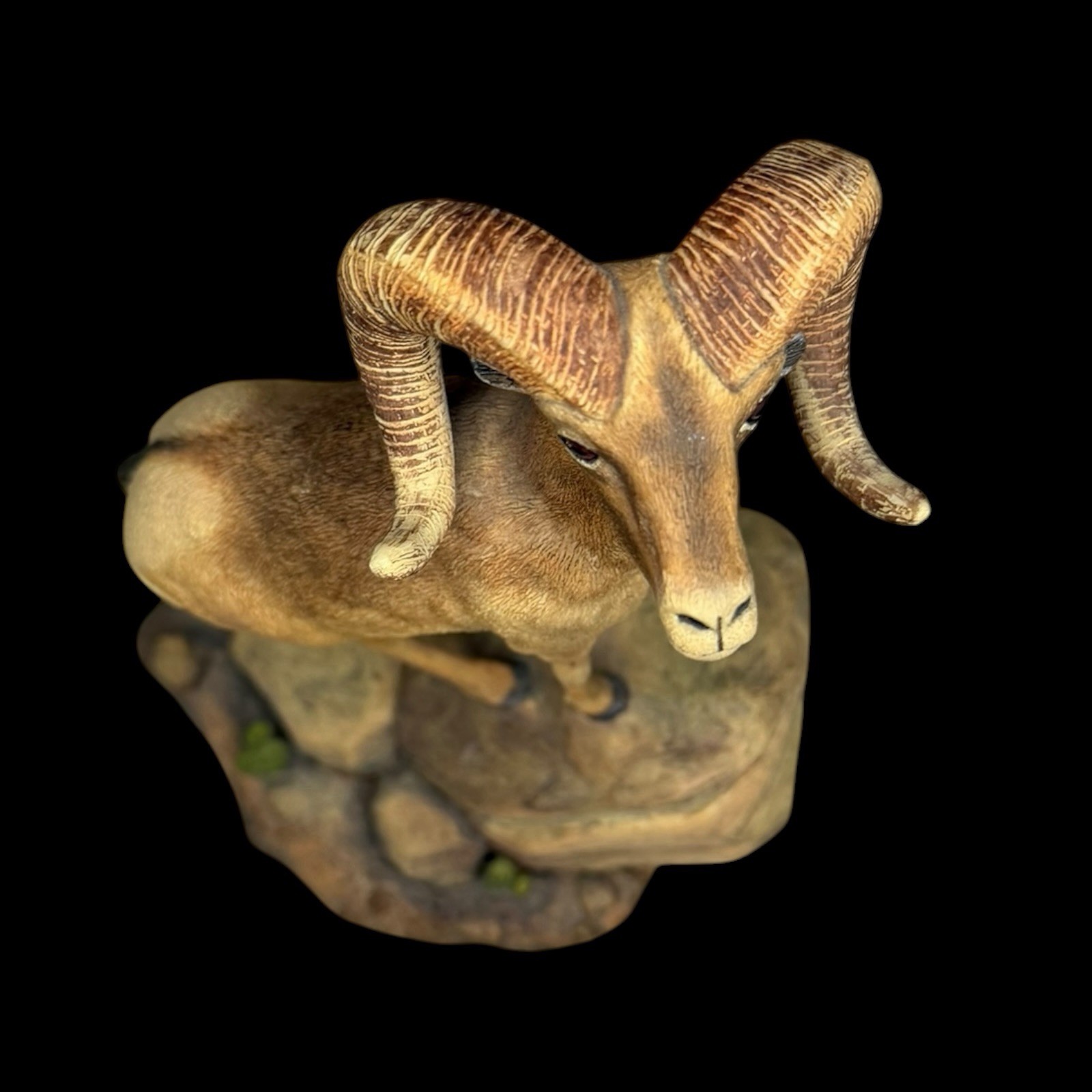 Danbury Mint Desert Bighorn Ram Statue VTG Artist Nick Bibby Cactus DAMAGED