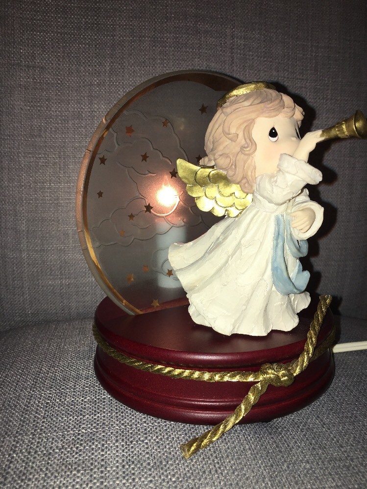 Precious Moments Angel Trumpet Night Light Figurine Enesco 1998 Retired Mint