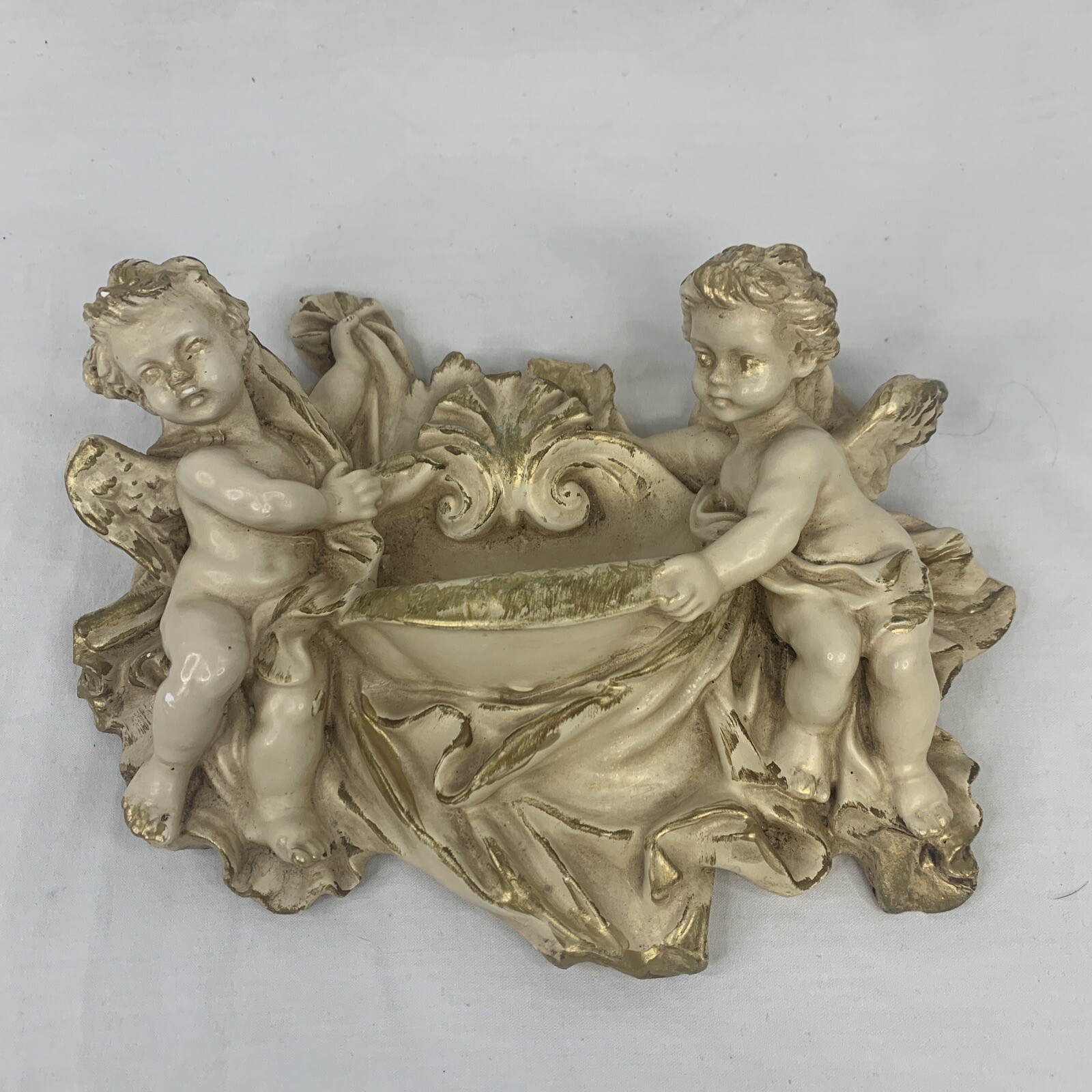 Marwal Ind Inc Chalkware Sculpture Angels Cherubs Wall Decor #D-3