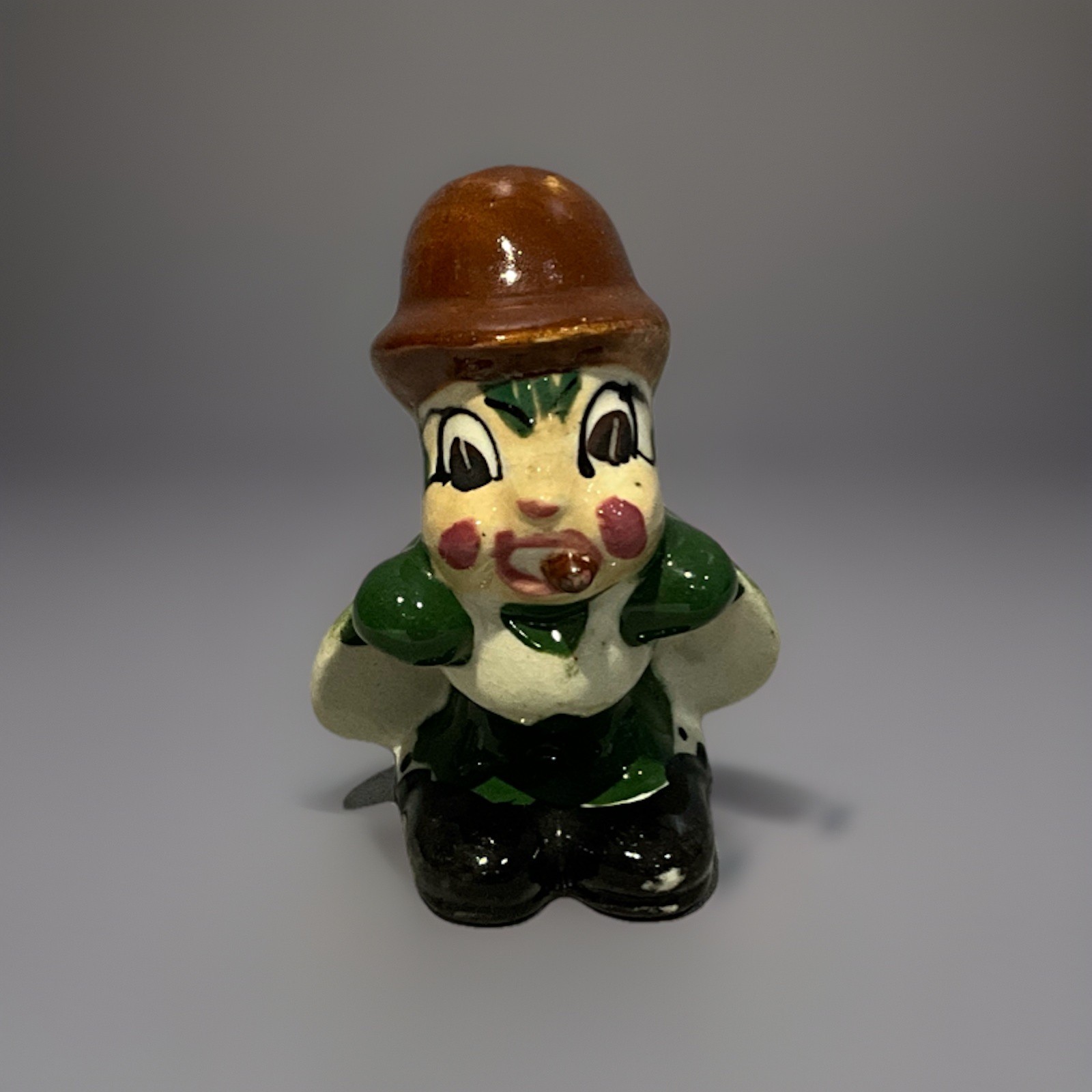 Anthropomorphic Ladybug Bug Hat Smoking a Cigar 2.25” Figurine Occupied Japan