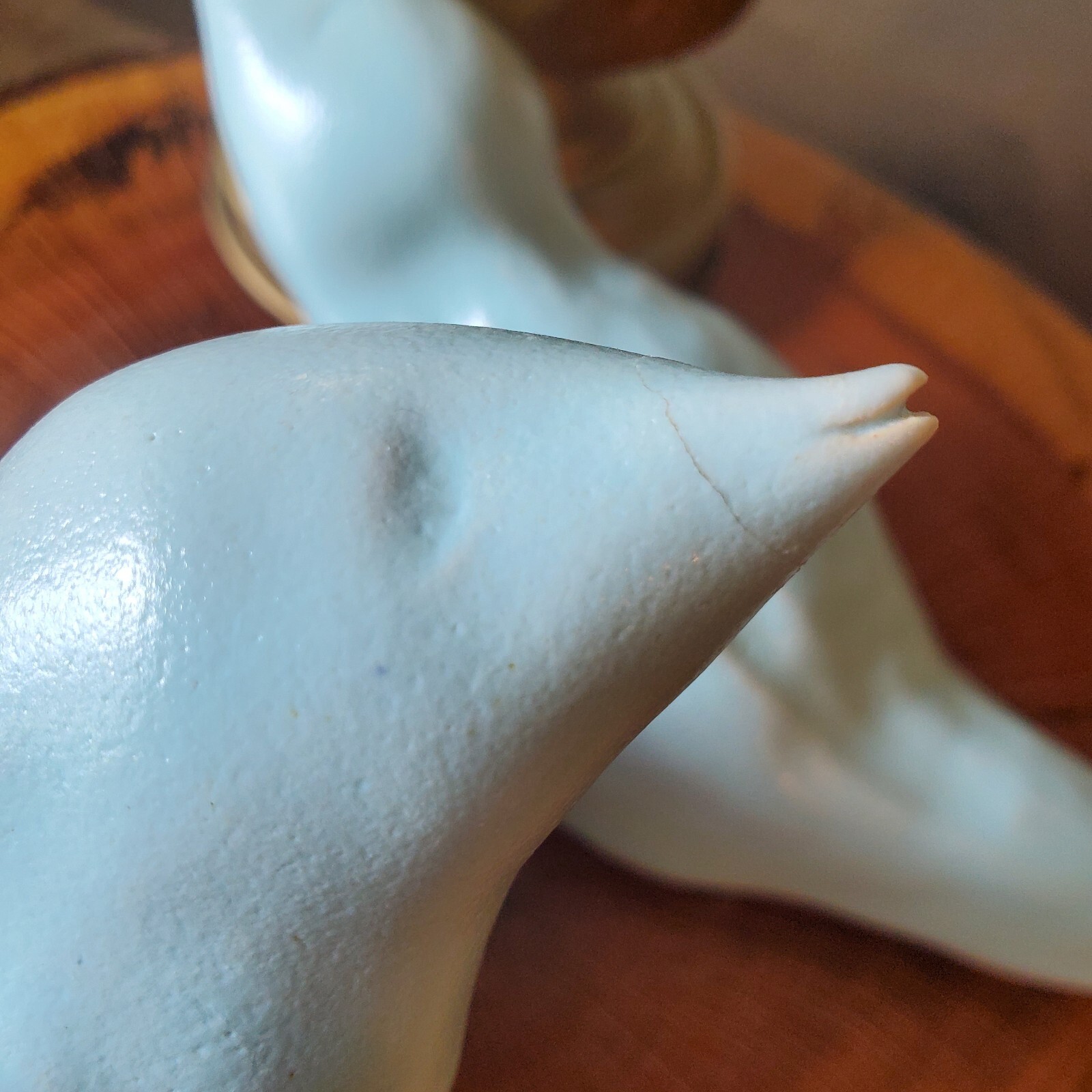 Pair of Art Pottery Bluebirds Handmade Stamped Rustic Matte Glaze Cottage Core